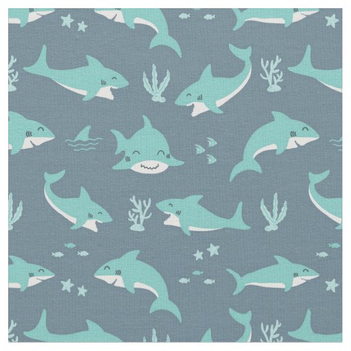 Happy Sharks Fabric