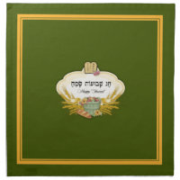 Happy Shavuot Challah Cover  Cloth Napkin