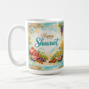 Happy Shavuot Gift, Feast of Weeks, Jewish Holiday Coffee Mug