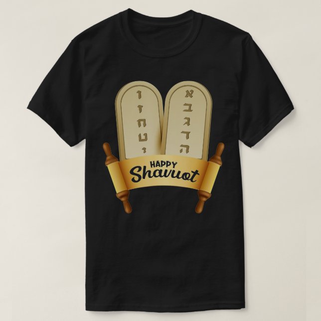 Happy Shavuot, Jewish Celebration Hebrew Judaism H T-Shirt (Design Front)