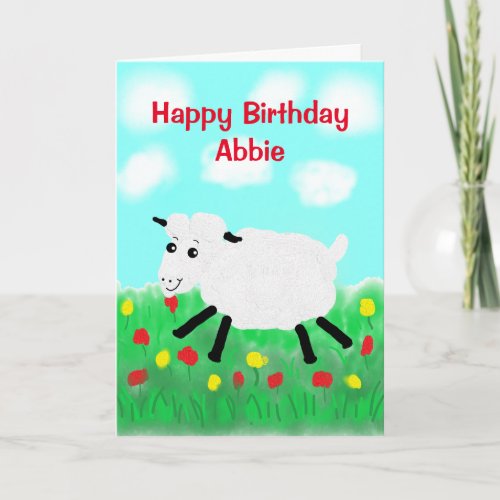 Happy Sheep Birthday Card