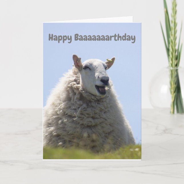 Happy Sheep Birthday Card (Front)