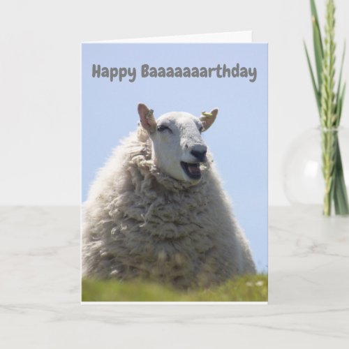 Happy Sheep Birthday Card