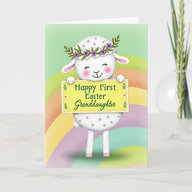 Happy Sheep Celebration Card (Front)