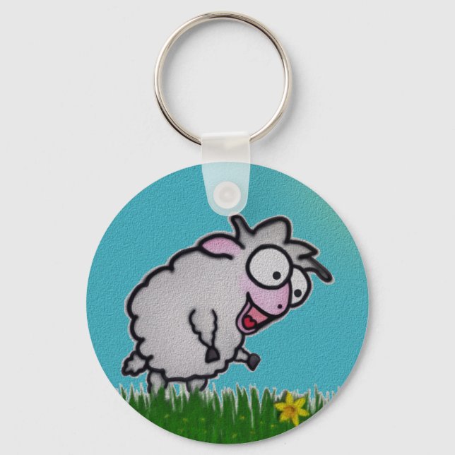 Happy Sheep Keychain (Front)