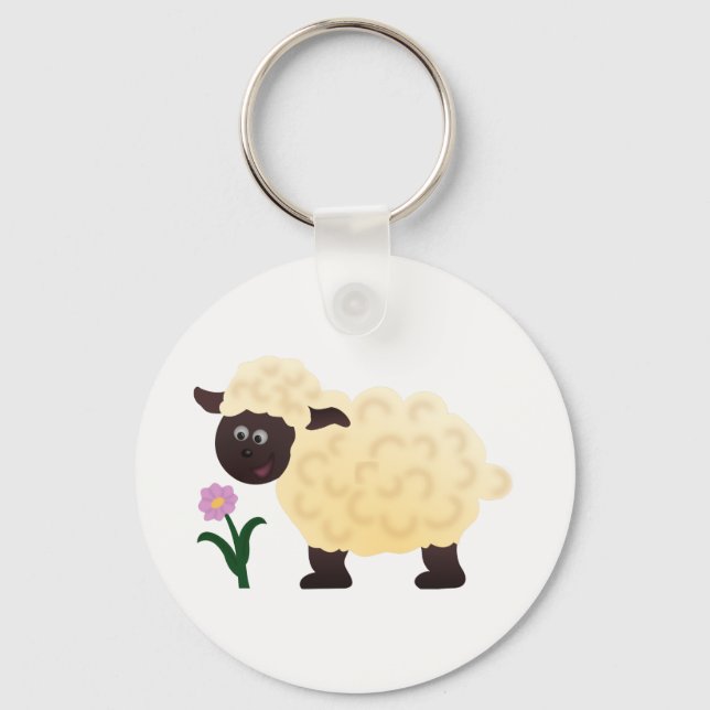 Happy Sheep Keychain (Front)