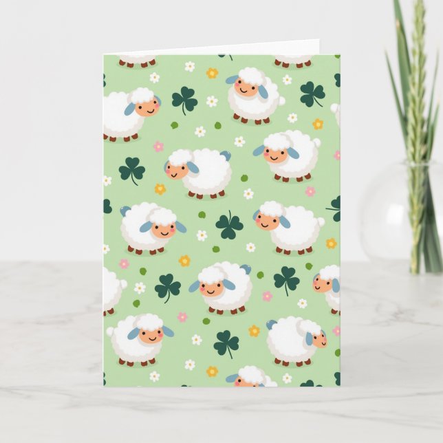 Happy Sheep Meadow Card (Front)