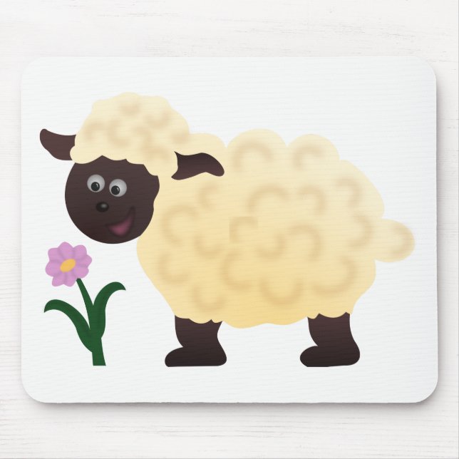 Happy Sheep Mouse Pad (Front)