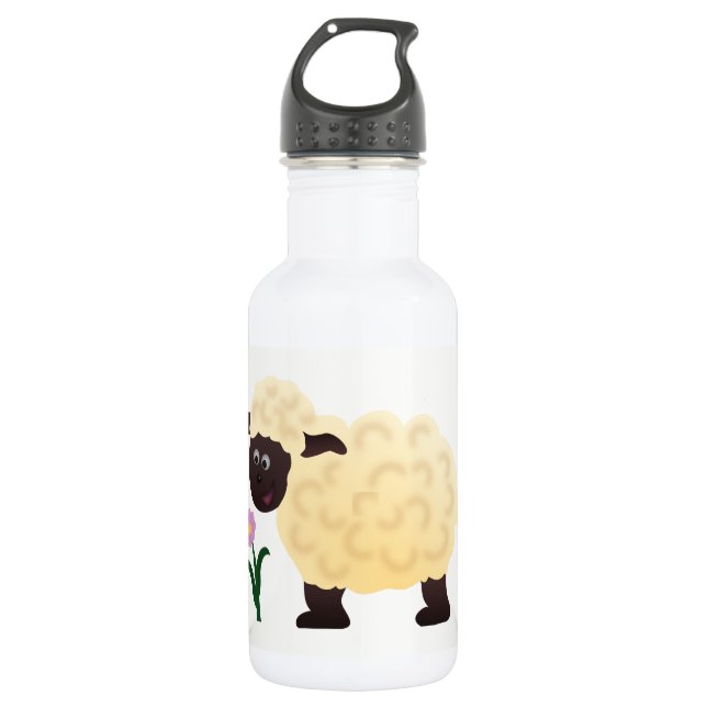 Happy Sheep Stainless Steel Water Bottle (Front)
