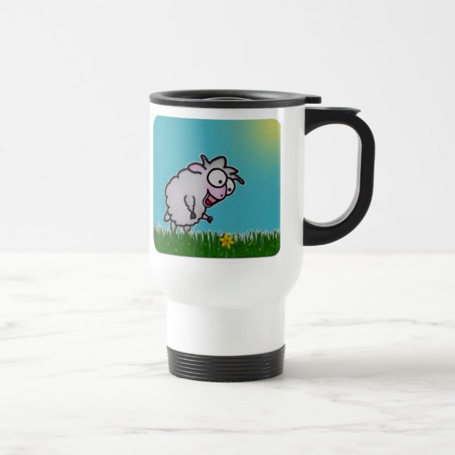Happy Sheep Travel Mug (Right)