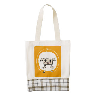 Happy Sheep Zazzle HEART Tote Bag
