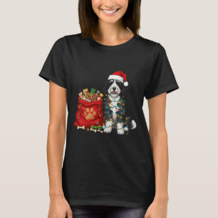 Happy Sheepadoodle Christmas Lights Dog Mom Sheepa T-Shirt