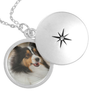 Happy shelty locket necklace