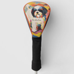 Happy Shih Tzu Dog 01 - Kaori Golf Head Cover