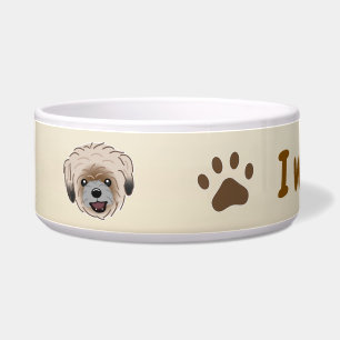 Happy Shih Tzu Dog Lover I Woof You Paws Bowl