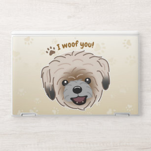 Happy Shih Tzu Dog Lover I Woof You Paws HP Laptop Skin