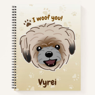 Happy Shih Tzu Dog Lover I Woof You Paws Notebook