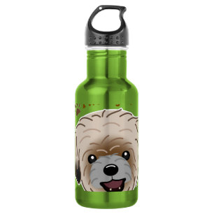 Happy Shih Tzu Dog Lover I Woof You Paws Stainless Steel Water Bottle