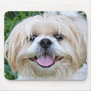 happy shih tzu mouse pad