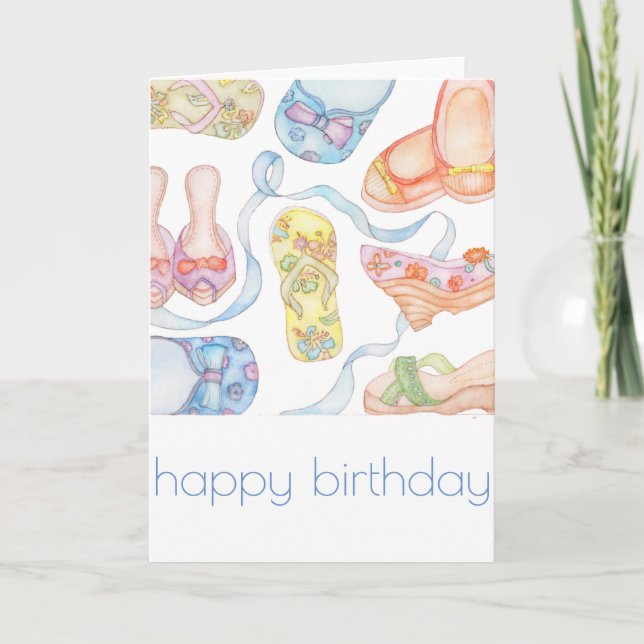 Happy shoes birthday card (Front)