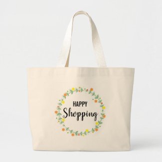 Happy Shopping tote bag