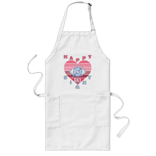 Happy Sight Day Long Apron (Front)