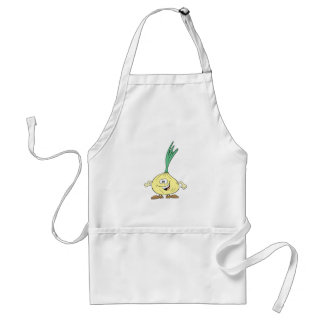 happy silly onion cartoon adult apron