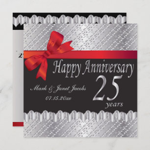 Happy Silver Anniversary 25 Years Invitation