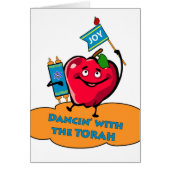 Happy Simchat Torah, Dancing with the Torah, Apple (Front)