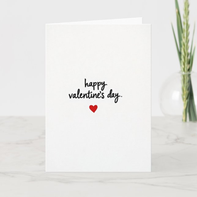 Happy Simple Valentines Card (Front)