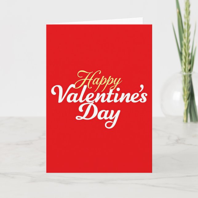 Happy Simple Valentines Day Card (Front)