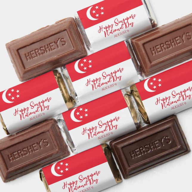 Happy Singapore National Day Singapore Flag Hershey's Miniatures (Assorted)