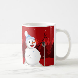 Happy Singing Snowman Christmas Coffee Mug