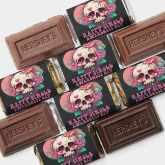 Happy Single Awareness Day Valentines Skull Hershey's Miniatures