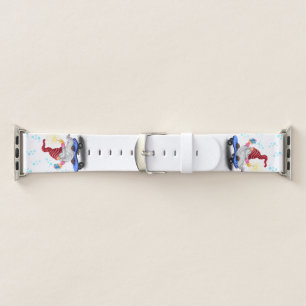 Happy Skater Gnome with Gifts and Sparkler - Funny Apple Watch Band