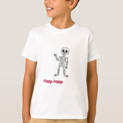 happy skeletion  T_Shirt