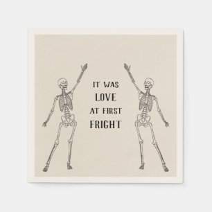 Happy Skeleton Engagement Party Napkins