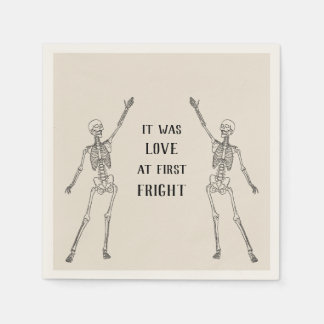 Happy Skeleton Engagement Party Napkins