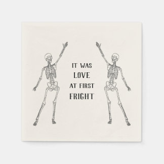 Happy Skeleton Engagement Party Napkins