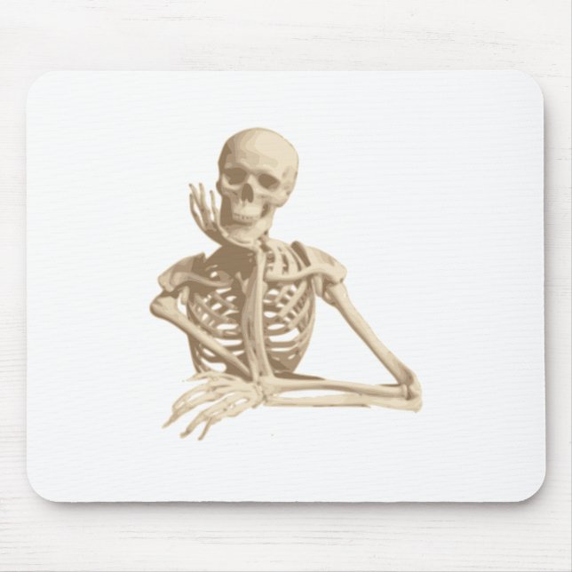 Happy Skeleton Mouse Pad (Front)
