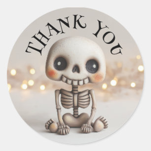 Happy Skeleton Thank You Stickers