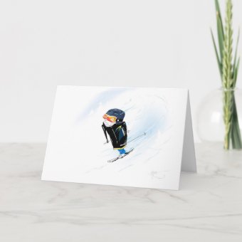 Happy Ski Birthday Card | Zazzle