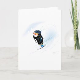 Happy Skiing Birthday Card