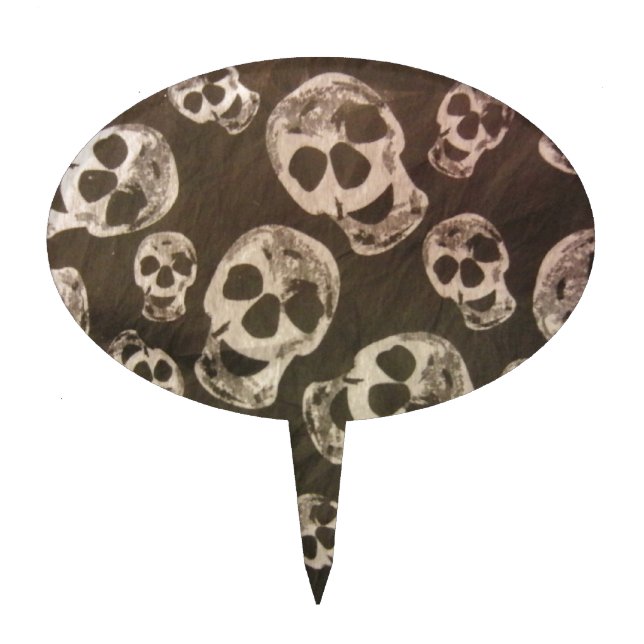 Happy Skulls Cake Topper (Front)