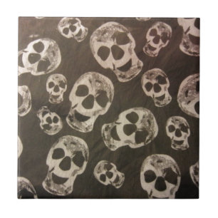 Happy Skulls Ceramic Tile