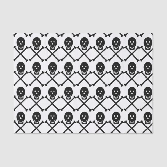 happy skulls crossbones 2 tissue paper (Front)