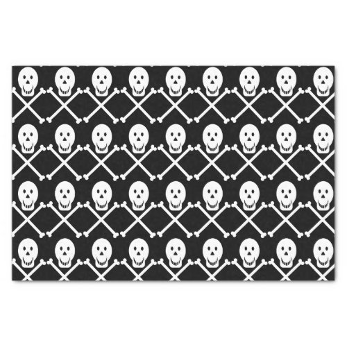 happy skulls crossbones tissue paper