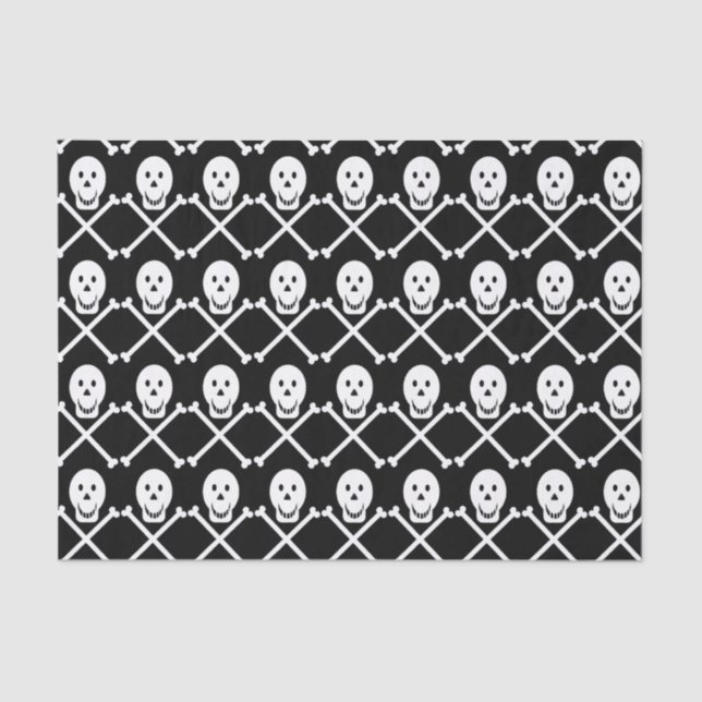happy skulls crossbones tissue paper (Front)