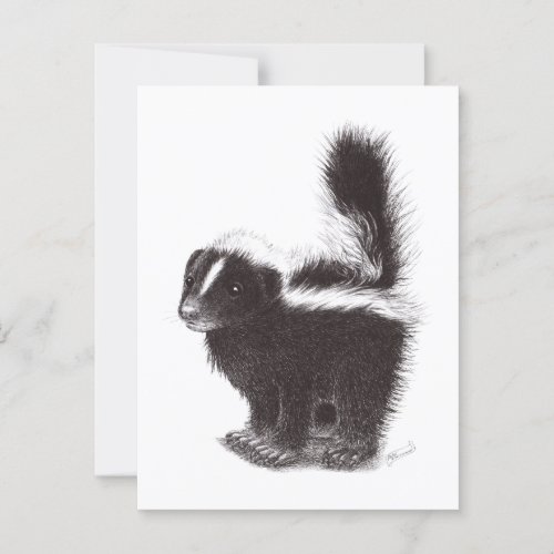 Happy Skunk Postcard
