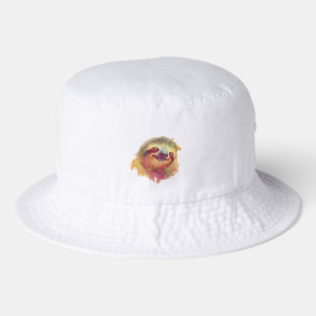 Happy Sloth Bucket Hat (Front)